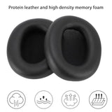 Earpads For 2, Protein Leather Memory Foam Replacement Ear Pads Soft And Stretchable With Noise Isolation Added Thickness