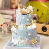 33 Pcs Moon Star and Deer Cake Toppers for Baby Shower and Birthday Parties