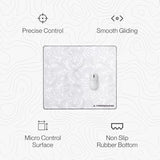 Snowstone Large Topograph Gaming Mousepad, Cool Medium Speed Desk Mousepad, Computer Mouse Mat, Flat Stitched Edge, Full Range Of Motion, Non-Slip Rubber Base, Perfect For Gamers & Office Use