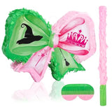 Witch Party Favors Pink And Green Game Set, Witch Pinata With Stick And Blindfold Witch And Princess Crafts Pink And Green Party Decor For Birthday Baby Shower Game Supplies