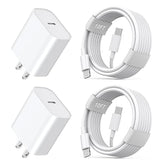 Iphone11 12 13 14 Fast Charger,2Pack 20W Iphone Charger Fast Charging Block Adapter With 10Ft Usb-C To Lightning Data Sync Charging Cord For Iphone 14 13 12 11 Pro Max Xs Xr X 8