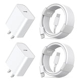 Iphone11 12 13 14 Fast Charger,2Pack 20W Iphone Charger Fast Charging Block Adapter With 10Ft Usb-C To Lightning Data Sync Charging Cord For Iphone 14 13 12 11 Pro Max Xs Xr X 8
