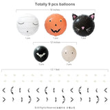 alloween Balloon Garland Kit - Ghost, Pumpkin, Cat, Mummy & Bat with Paper Streamers Decor