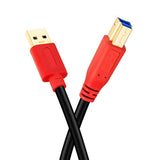 Usb 3.0 Cable A Male To B Male 25Ft, Type A To B Male Compatible With Hard Disk Drive,Printers,Scanner,Usb Hub,Monitor And More (25Ft/8M)