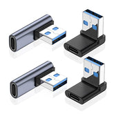 Right Angle Usb A Male To Usb C Female Adapter, 90 Degree Usb 3.0 To Type C Ca