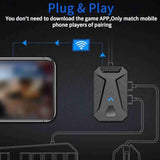 Gaming Keyboard Mouse Converter,Usb 2.0 Mobile Gaming Keyboard Mouse Converter Adapter,Bluetooth 4.0,With Adjustable Stand,For Android (Black)