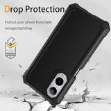 For Cricket Debut S3 Phone Case/At&T Vista 2 Case With Tempered Glass Screen Protector,Slim Soft Silicone Full-Body Protective Cover (Cricket Debut S3, Black)