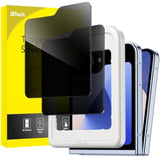 JETech Front Privacy Screen Protector for Galaxy Z Flip 7 FE 2025 / Z Flip 6 2024, Anti-Spy Tempered Glass Film with Easy Installation Tool, Case-Friendly, 2-Pack