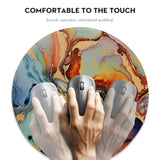 Vibrant Fluid Art Masterpiece Mouse Pad - Transform Your Desk Into A Gallery, Stitched Edges Non-Slip Rubber Base Mouse Pads For Computers Laptop