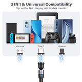 Magnetic Charging Cable 4 Pack (3.3Ft/6.6Ft/6.6Ft/10Ft), 540 Degree Rotating Magnet Phone Charger Cable, 3 In 1 Nylon Braided Magnetic Usb Cable For Micro,Type C And Iproduct Device