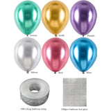 100pcs 12-Inch Chrome Metallic Balloons for Party, Wedding, Birthday, Baby Shower