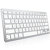 Wireless Keyboard For Mac, Compact Ultra-Slim Design (No Number Pad), Stable Bluetooth Keyboard For Mac, Ergonomic And Portable, Compatible With Macbook Pro/Air/Imac, Silverwhite