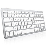 Wireless Keyboard For Mac, Compact Ultra-Slim Design (No Number Pad), Stable Bluetooth Keyboard For Mac, Ergonomic And Portable, Compatible With Macbook Pro/Air/Imac, Silverwhite