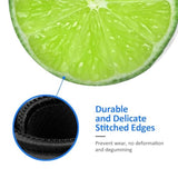 Lime Round Mouse Pad Small Gaming Mousepad Desk Mat Stitched Edges 9.8 X 9.8 Inch For Home Office