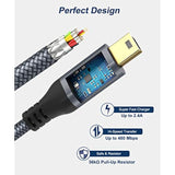 2 Pack Mini B To Usb C Cable 10Ft, Usb C To Mini Usb Cable Charging Cord For Gopro Hero 3+, Ps3 Controller, Mp3 Player, Yeti Microphone, Digital Camera, Gps Receiver, Pdas And More