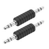 3.5mm (1/8 Inch) Male to Male Audio Adapter, 2Pcs Stereo Plug Switch Audio Adapter Connector Jack Nickel Plated for Headphone Computer Laptop
