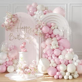 134pcs Pastel Balloon Arch Kit – Rainbow Balloons for Parties & Celebrations