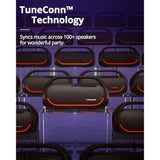 Tronsmart Upgraded Bang 60W Bluetooth Speakers with Subwoofer, IPX6 Waterproof Loud Bluetooth Speaker with 7 Color Light, 15H Playtime, Custom EQ, Portable Speaker with Handle for Outdoor, Party