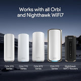 Wall Mount For Orbi Wifi 7 Router, Compatible With Orbi 970, 870, 770 Series & Nighthawk Wi-Fi 7 Mesh Systems, Orbit Secure Bracket Holder For Save Space & Boost Signal (Rbewmb-10000S) (White, 2-Pack)