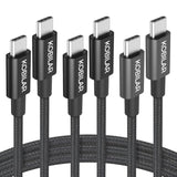 Usb C To Usb C Cable,60W 3A Fast Charging Usb C Charger Cable 3 Pack(3.3+5+6.6Ft),Type C To Type C Cable For Iphone15/15Pro/16Plus/16Promax/Ipad Air 4/Ipad Pro2022/Samsung S23