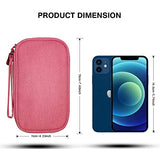 Electronics Organizer Bag Pouch Cable Charger Organizer Travel Shockproof Cord Carrying Case For Earphone Powerbank Usb Hard Drive Sd Card (Pink)