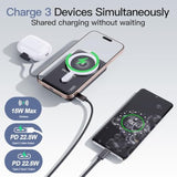 2025 Updated M3 Ultra Slim 0.4'' Wireless Power Bank, 12800Mah Magnetic Portable Charger With Built In Cable And Strap, Led Battery Pack Travel Essentials For Iphone 16/15/14/13/12/Pro/Pro Max Andriod