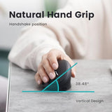 Perixx PERIMICE-819B Bluetooth Portable Vertical Mouse - Wireless 3-in-1 Multi