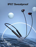 Bluetooth Headphones,V5.2 Wireless Bluetooth Earbuds w/Mic in-Ear Magnetic Neckband Earphone 30Hrs Playtime, IPX7 Sweatproof Deep Bass Headset for