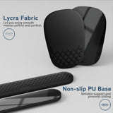 Ergonomic Mouse Pad With Wrist Rest, Mousepad Wrist Support Keyboard Wrist Rest With Comfortable Memory Foam Massage Bulge And Non-Slip Pu Base For Relief Carpal Tunnel Pain