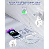 6Ft Apple MFi Braided Lightning Cable Fast Charger for iPhone and iPad