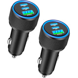 Usb C Car Charger, 2Pack 3-Port 67W Dual Pd Usb-C&Usb-A Car Power Cigarette Lighter Usb Charger 3 In 1 Pd/Qc Type C Fast Car Charging For Iphone 16 16 Pro 15 14 13 12/Galaxy S25 S24/Pixel/Ipad