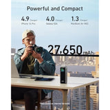 Anker Prime Power Bank, 27,650mAh 3-Port 250W Portable Charger for Travel, TSA-Approved, Smart App, for MacBook Pro/Air, iPhone 16/15/14 Series, Samsung, Laptops, and More (Charging Base Not Included)