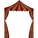 3 Pcs Carnival Decorations Circus Awning Decoration Creepy Carnival Party Decorations Circus Awning Red And White Banner Tent Concession Stand Decor For Halloween Party