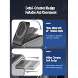 4 In 1 Wireless Charger For Iphone, Mag-Safe Charger For Iphone 16/15/14 Series, Airpods Pro 2, Iwatch Series 10/9/8/7, Foldable Charging Station For Apple Multiple Devices