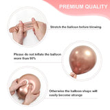 65 Pcs 12 Inches Red And Gold Balloon, Burgundy Party Balloons, Metall