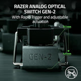 Razer Huntsman V3 Pro Mini 60% Esports Gaming Keyboard: Analog Optical Switches - Razer Snap Tap - Rapid Trigger - Adjustable Actuation - Dual-Purpose Mod Keys - Doubleshot PBT Keycaps - Black