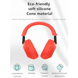 3 Sets Case Covers For Sony Wh-1000Xm6,With Washable Ear Cushion & Headband & Ear Cup Covers,Anti-Scratch Sweatproof Soft Silicone Accessories (Red)