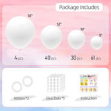 135Pcs White Balloon Garland Arch Kit, Latex Balloons in 18", 12", 10", 5" for Parties