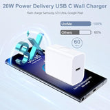 Usb C Samsung S24 Fe Fast Charging Block For Galaxy S25 Edge S25 Ultra S24 S23 Fe Ultra S22 Plus S21 A15 A16 A17 A26 A25 A05 A14 A54 A13 Z Fold Flip 7, 20W Type C Plug Wall Power Fast Adapter Box Cube