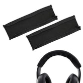 2 Pcs Headphone Headband Cover With Zipper Installation, Black