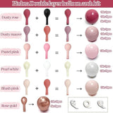 Dusty Rose Balloon Garland - Double Stuffed Boho Party Kit
