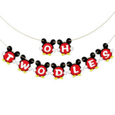 Oh Twodles Banner – 2nd Birthday Party Decor for Boys, Red & Black Theme