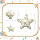 Luxury Yacht Balloon Set 7PCS – 27in Cruise Ship Foil Balloons, Starfish, Shell & Star Balloons, Helium Boat Party Decorations for Yacht Party, Beach Theme, Summer Ocean Birthday Decor
