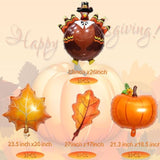 Thanksgiving Balloons with Turkey Pumpkin Foil Balloons for Fall Party Decor