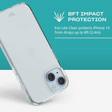 EvoLite case for iPhone 15 / 16e - Thin Impact Protection Case - Clear
