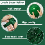 58pcs Double Stuffed Dark Emerald Green Balloon Garland Kit for Party Decorations