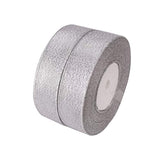 1 Inch Glitter Ribbons,Sparkly Gold/Silver Metallic Color Ribbons For
