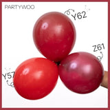 65Pc Burgundy White Gray Balloons 12In Graduation Birthday Party Decor