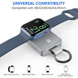 2000Mah Keychain Portable Charger For Apple Watch Series 10/9/8/7/6/5/4/3/2/1/Se/Ultra, Wireless Travel Iwatch Charger Usb C Charging Cable Smart Mini Small Power Bank In Pocket