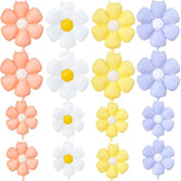 16Pcs Daisy Balloons, Boho Flower Balloons Aluminum Foil Groovy Daisy Party Decorations For Birthday Baby Shower Wedding Party (4Color,Large*8,Small*8)